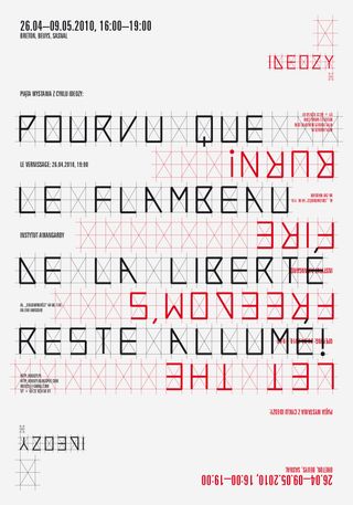 Niech płonie ogień wolności [Let the Fire of Freedom Burn] poster, 2010 Dimensions: 100 × 70 cm.