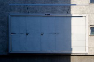 Luxury: An empty billboard (2010). Renting a billboard for a month and leaving it empty.