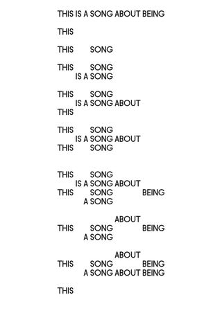 Text-based piece of music and a video installation