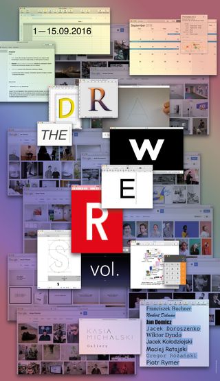 The Drawers vol. 2 exhibition poster, 120 × 208 cm.