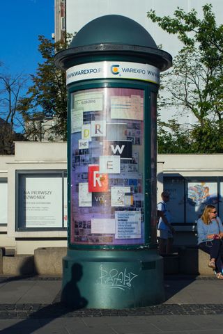 The Drawers vol. 2 exhibition poster, 120 × 208 cm.