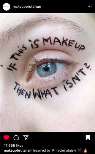 If This Is Makeup Then What Isn’t, one of the works inspired by What Is Art series made by Eszter Magyar for her project Makeupbrutalism.